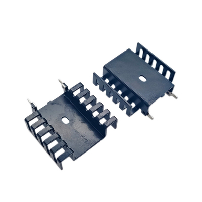 Специальное черное анодированное платное уровне штампованной экструзии алюминиевого теплоотвода PCB1046 для вентиляторов Термоуправление